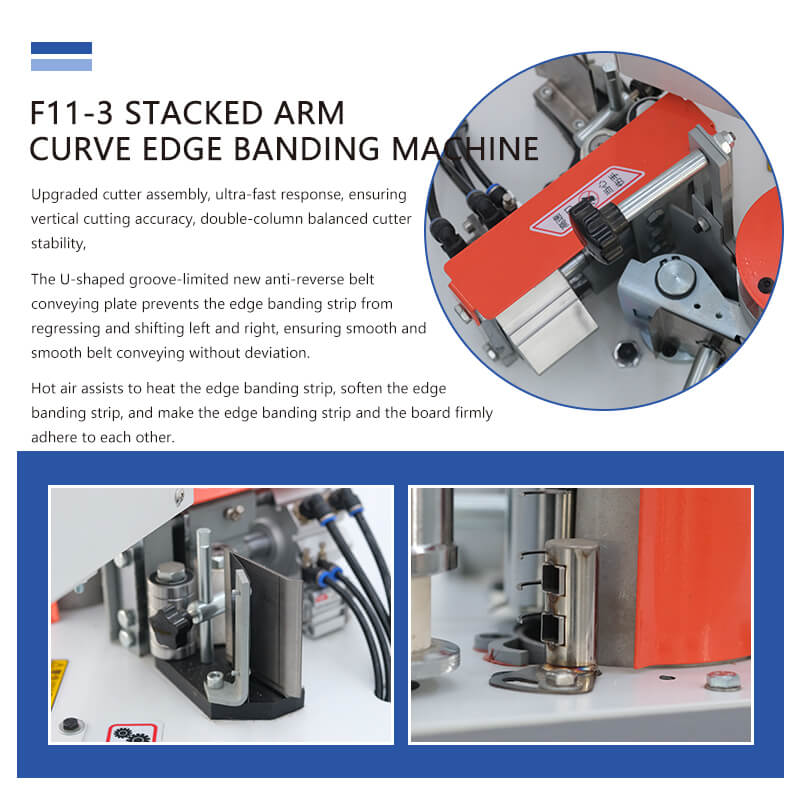 Máquina de borda curvada de braço empilhado de alta eficiência para carpintaria F11-3