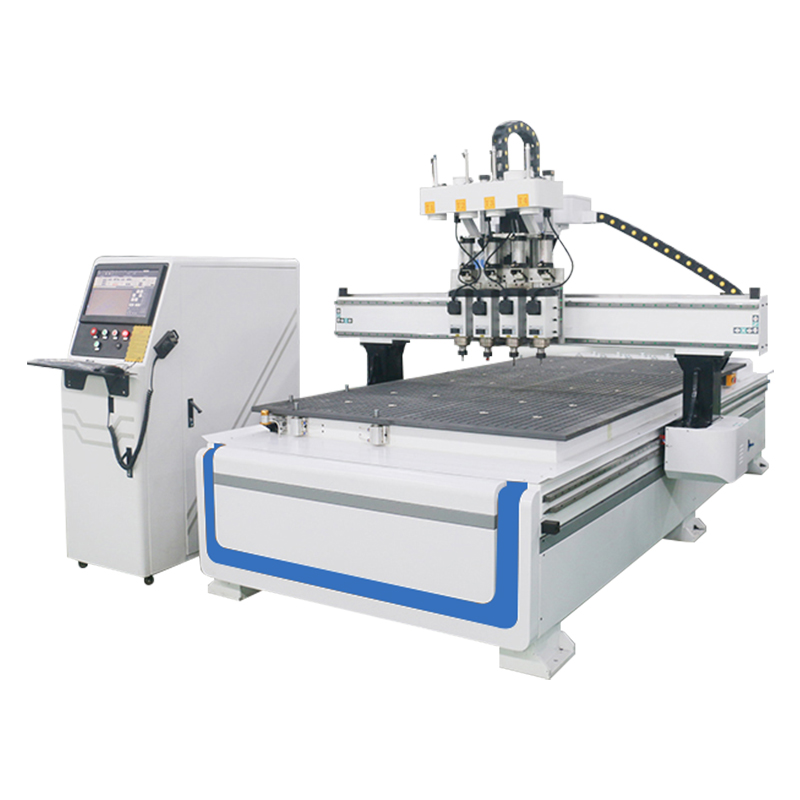 Máquina de corte CNC de placa de madeira de quatro etapas 1325 Máquina roteadora CNC