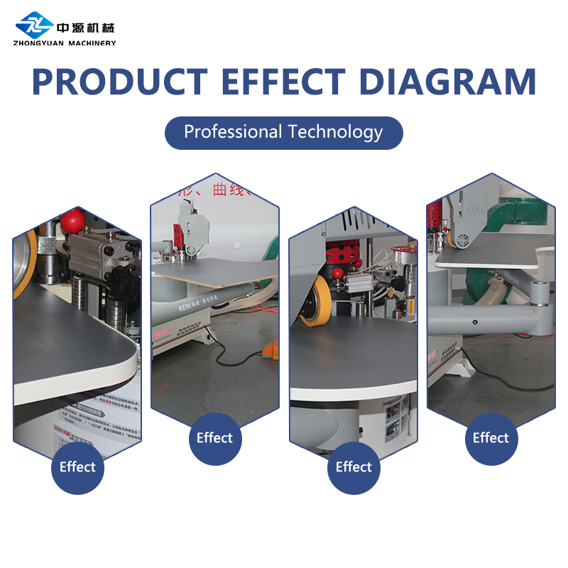 Máquina multifuncional de corte e borda curva totalmente automática de braço duplo para fabricação de móveis