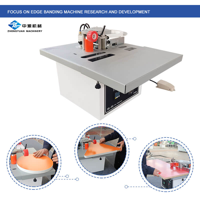 FB-50 Curva Multifuncional Linha Reta Mini Orladora de Borda