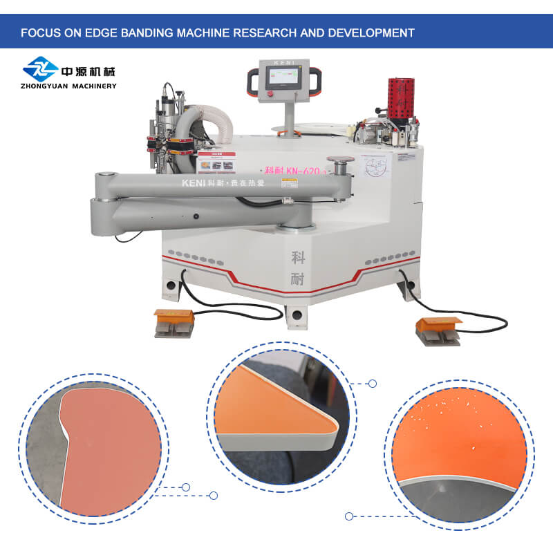 KN-620-3 Borda curva de braço dobrável e máquina multifuncional de corte