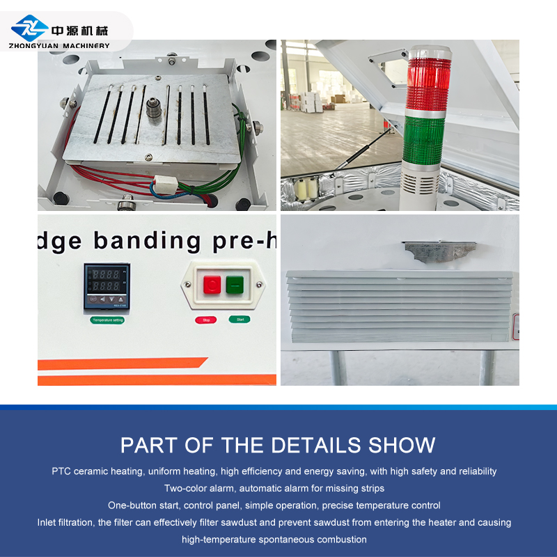 Máquina automática de pré-aquecimento de bordas com temperatura constante, ferramentas para marcenaria, fábrica de móveis, carpintaria