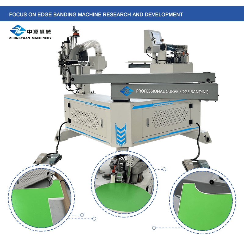 Máquina multifuncional para bordar e aparar bordas para marcenaria para fabricação de móveis