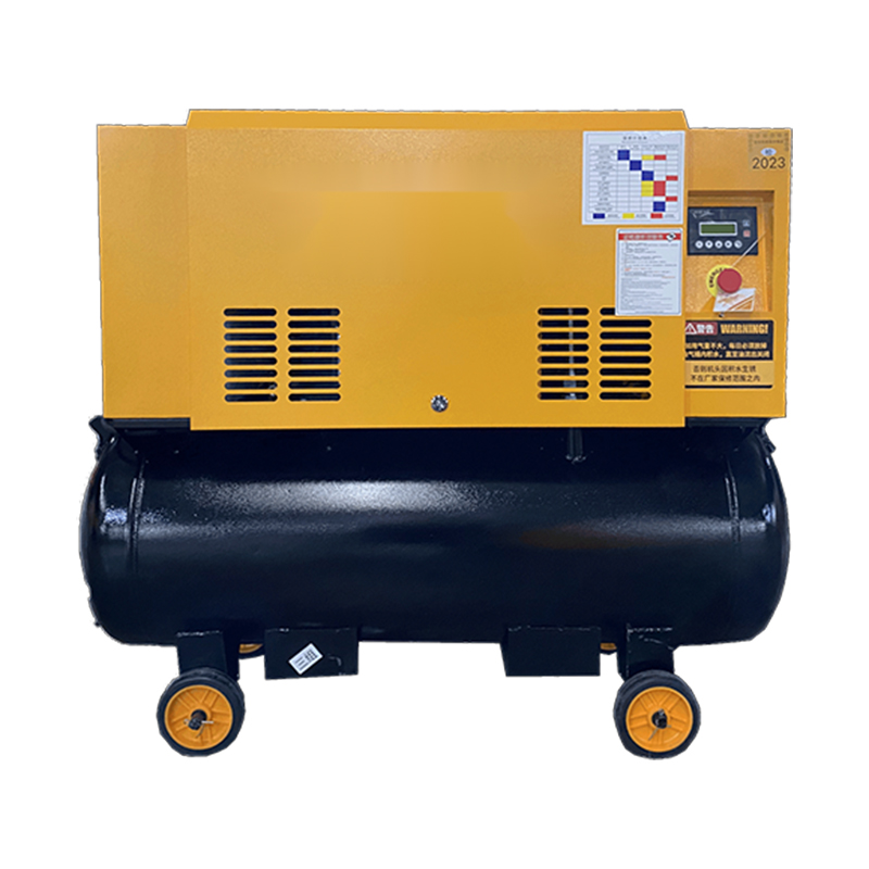 Compressor de ar de parafuso móvel 7,5KW conversão de frequência industrial geral tudo em um compressor de ar